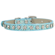 Load image into Gallery viewer, SUPREPET Shining Diamond Rhinestone Cat Collar Puppy Baby Dog Cat Collar Leather Strap for Kitten Accessories
