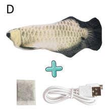 Load image into Gallery viewer, Novo 30 cm eletrônico brinquedo do gato do animal de estimação elétrica simulação de carregamento usb saltando brinquedos de peixes para o gato do cão mastigando jogando morder suprimentos
